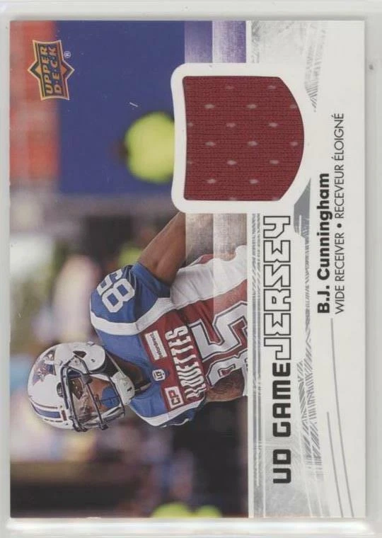2018 Upper Deck CFL Game Jersey Card GJ-BC BJ Cunningham Montreal Alouettes  - Image 1 of 1