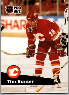 1991-92 NHL Pro Set - French #366 Tim Hunter - Image 1 of 2