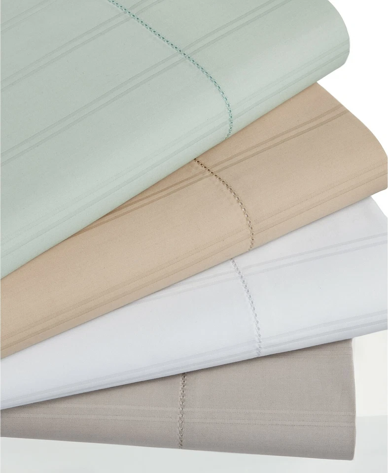 Sábana plana a rayas de algodón egipcio Hotel Collection 600 TC - REINA - arena Foto 1 de 1