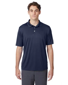 Hanes 4800 Men's 100% Polyester Short Sleeve Cool Dri With Fresh IQ Polo Shirt - Picture 1 of 8