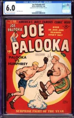 Joe Palooka Comics #17 CGC 6,0 CR/OW PÁGINAS DOBLES // HARVEY PUBLICATIONS 1948 Foto 1 de 2