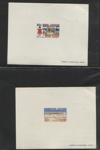 CENTRAL AFRICAN REPUBLIC 1974-1978 DELUXE PROOF COLLECTION 73 proofs air post to Cover