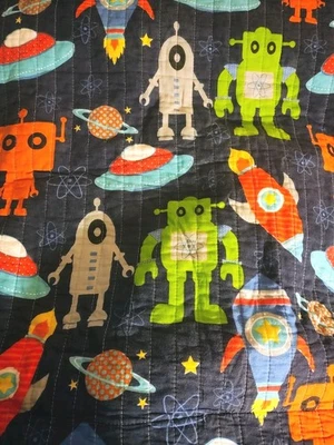 Juego de ropa de cama de 3 piezas reversible con manta edredón Queen para robots de Groenlandia en el espacio Foto 1 de 4