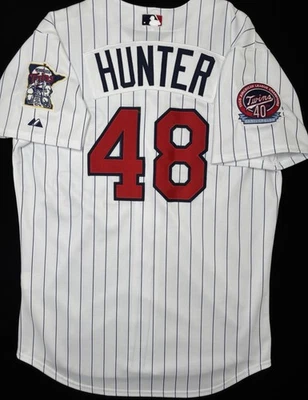 Rare AUTHENTIC  TORII HUNTER Minnesota TWINS JERSEY MAJESTIC  SIZE 48 XL - Image 1 of 4