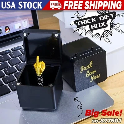Christmas Interesting Prank Gift Middle Finger in Box Funny Creative Gifts ** - Image 1 of 4