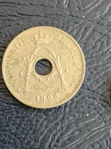 1925 Belgium 5 Centimes Circulated - Picture 1 of 2