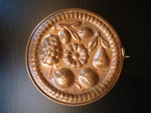 Antique English Copper Mold With Fruit Motif Heavy - Picture 1 of 11