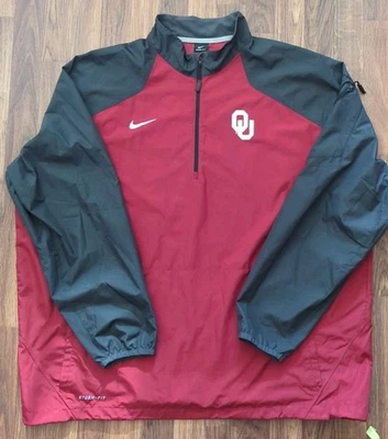 Chaqueta Pullover Para Hombre Rojo Carmesí/Gris Oscuro Nike Storm Fit OU Oklahoma Sooners XXL Foto 1 de 4