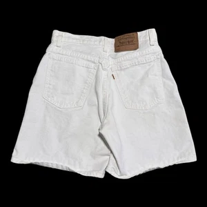 Vintage 1997 Levi’s 951 Relaxed Fit White Cotton Shorts Women’s 8 - Picture 1 of 6