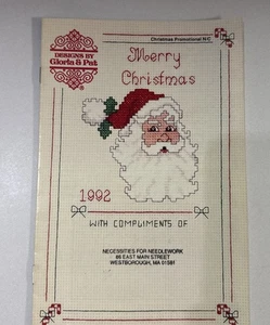 Promocional Navidad 1992 Feliz Navidad Cruz Punto Patrón - Imagen 1 de 6