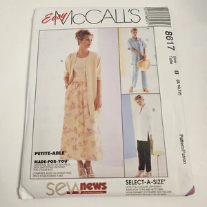 Vintage McCall's 8617 Sewing Pattern Womens 8 10 12 Shirt Pants Skirt Set Easy - Picture 1 of 3