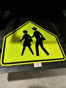 Street Traffic Road Sign aluminum(School Crossing) 36” X 36” Man Cave - Picture 1 of 17