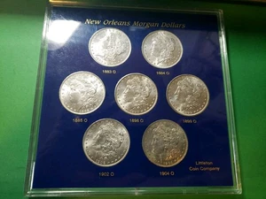 Bellissimo set di 7 dollari argento Morgan FDC gemme New Orleans come nuovo - Foto 1 di 17