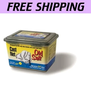 10' Old Salt Mono Cast Net - 3/8" Mesh, Complete with Reusable Storage Bucket - Picture 1 of 2