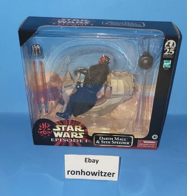 Star Wars Black Series 6" Darth Maul & Sith Speeder The Phantom Menace 25th Ann. - Image 1 of 4