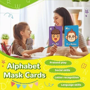 Alphabet Flash Cards,Giant ABC Animal Flash Cards For Toddler 3-5 M1Z3 - Picture 1 of 12