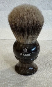 Kent H12 King Size Horn Pure Badger Shaving Brush 31x63mm Knot Cerise Case New - Picture 1 of 9