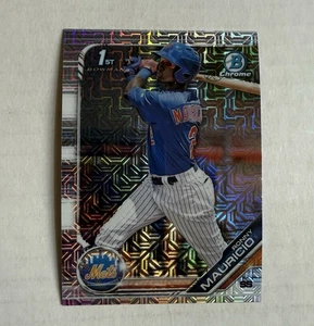 Bowman Chrome Mega Ronny Mauricio Refractor BCP-107 Mets 2019 - Imagen 1 de 2