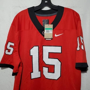 Georgia Bulldogs Football Jersey Mens XL Red NCAA Nike Dri Fit Carson Beck 15 - Picture 1 of 17