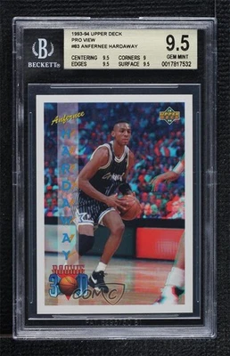 1993-94 Upper Deck Pro View 3D Anfernee Hardaway #83 BGS 9.5 GEM MINT Rookie RC - Image 1 of 2