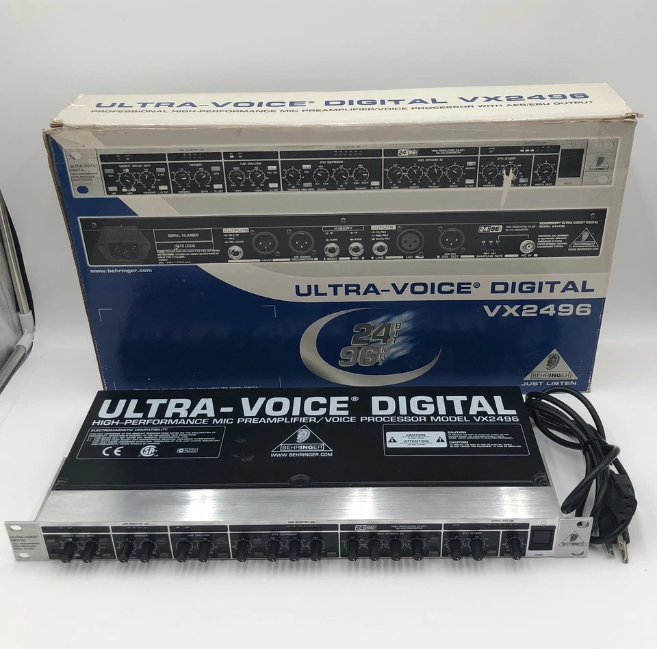 Preamplificador de micrófono digital Behringer Ultravoice VX2496 muy buen funcionamiento Foto 1 de 4