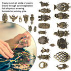 24x Bronze Owl Jewelry Accessories Alloy Mixed Models For DIY Craft Pendant AUS