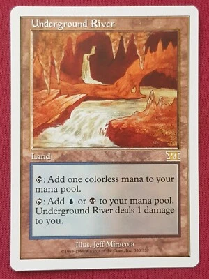 Magic The Gathering 6TH EDITION UNDERGROUND RIVER land card MTG SIXTH - Image 1 of 2