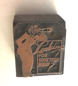VTG Printing Block: LOOKING FOR SOMETHING NEW; Hand Held Telescope (Monocular) - Picture 1 of 3