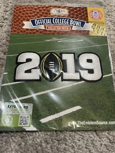 2019 College National Championship Game Jersey Patch Black Alabama Clemson - Picture 1 of 4
