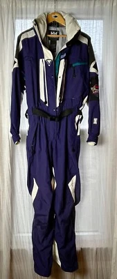 Винтажный женский цельный лыжный костюм комбинезон HELLY HANSEN HH Equipe — большой - Изображение 1 из 4