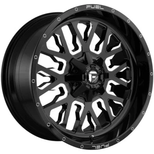 (1) 20x9 +1 Fuel 1PC D611 Stroke 6x135,6x5.5 Gloss Black Milled Wheel - Picture 1 of 1