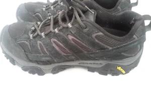 Merrell Mens Size 8.5 Hiking Shoes Black Trail Vibram J06017 Pre-owned - Picture 1 of 12