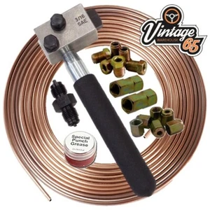Bremsrohr Abfackelwerkzeug SAE Doppel + 3/16" Kunifer Bremsrohr Stecker Buchse Gewerkschaften - Bild 1 von 3