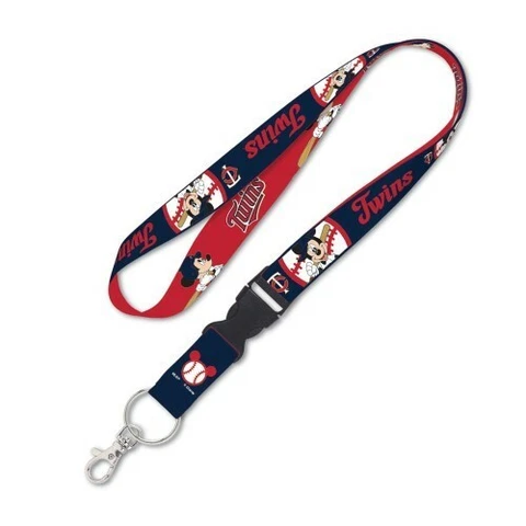 Minnesota Twins Disney Mickey MLB Lanyard Clip Neck Tag Strap Buckle Keychain Cover