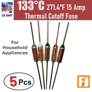 5x Thermal Fuse Cutoff RY TF 133°C 271°F 15A 250V A31 | Repair & DIY | US Ship - Picture 1 of 3