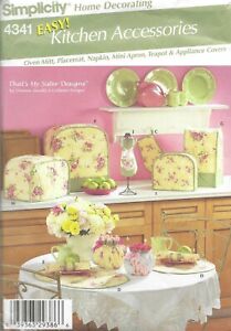 Appliance Cover Tea Pot Cover Cozy Placement Oven Mitt Sewing Pattern UNCUT 