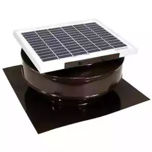 Solar Powered Roof Mounted Exhaust Attic Fan Active Ventilation 8 in Vent RBSF-8 - Picture 1 of 7