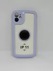 anello supporto custodia antiurto compatibile con iPhone 11 viola con vetro temperato - Foto 1 di 4