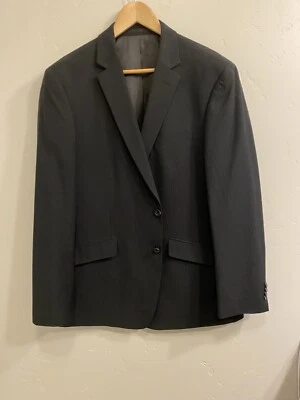 Kenneth Cole Reaction Men’s Suit Jacket 44R- Black Pinstripe - Image 1 of 4