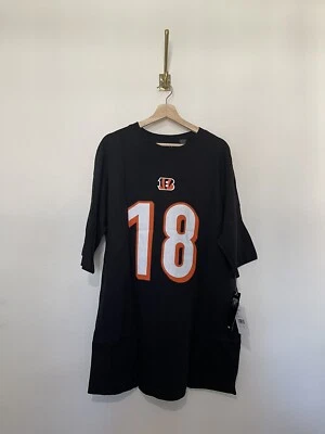 Nuevo En Paquete Cincinnati Bengals Manga Corta #18 AJ Verde Talla Alta XL T Foto 1 de 4