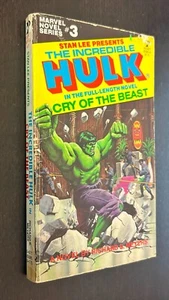 SERIE DE NOVELAS DE MARVEL #3 Incredible Hulk Grito de la Bestia (1979 Bolsillo) De colección PB - Imagen 1 de 3