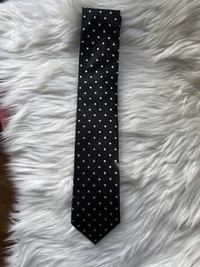 Elegant Black Polka Dot Tie by Colours - Alexander Julian - Picture 1 of 4