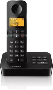 PHILIPS D2651B/01 Schnurloses Telefon Anrufbeantworter 1,6-Zoll-Display Telefonb - Zdjęcie 1 z 5