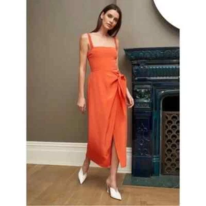 La Ligne Mia Seidenmischung Kleid in Mandarine DAMEN Gr. XS XSMALL NEU - Bild 1 von 5