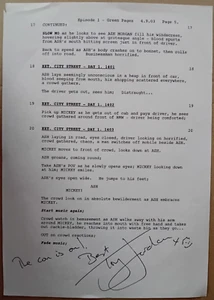 ORIGINAL AUTOGRAPHED HUSTLE SCRIPT PAGE TONY JORDAN Series Creator - Picture 1 of 1