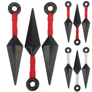 Naruto Kunai Itachi Uchiha 3PCS Ninja Throwing Weapon Cosplay Knife Props Toy- - Picture 1 of 10