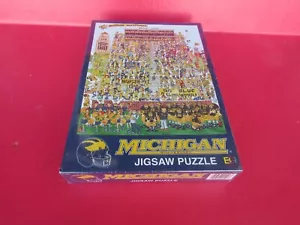 Jigsaw Puzzle UNIVERSITY OF MICHIGAN WOLVERINES 513 Pieces NCAA Football Big Ten - Picture 1 of 2