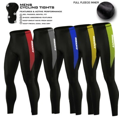Mens Cycling Tights Trousers Padded Cycle outdoor Pants Long Leggings S to XXL - Image 1 of 2