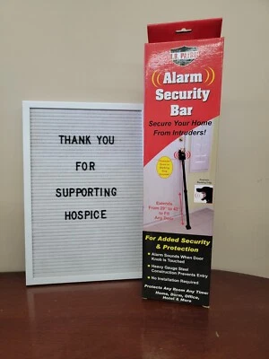 U.S. Patrol Adjustable Door Bar Security Electric Sound Alarm Safety Black New - Image 1 of 4