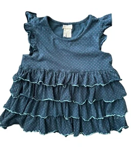 Matilda Jane Dress Sleeveless Tiered Girl Navy Blue Polka Dot Tunic Top 10 - Picture 1 of 5
